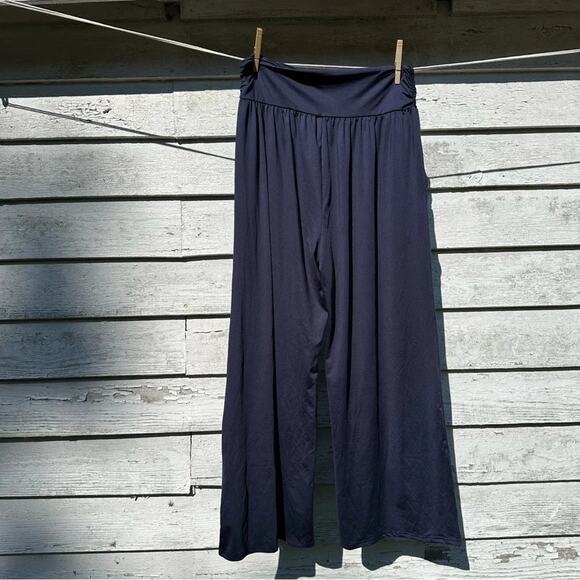 Fa TARSE Navy Soft harem, lightweight, pants, stretchy, soft pockets, plus size - Picture 2 of 9